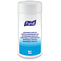 PURELL® Antimicrobial Wipes Plus Chusteczki do dezynfekcji powierzchni (opakowanie 100 sztuk)